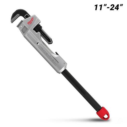 Milwaukee 48227318 11"-24" Adjustable Pipe Wrench Aluminum Cheater – image 2