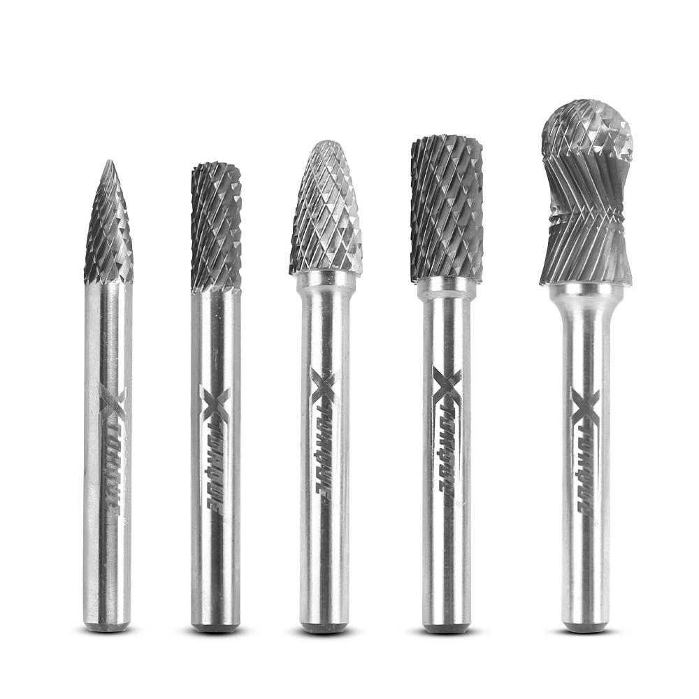Xtorque X5CRBS 5pce 1/4" Tungsten Carbide Rotary Burr Set – image 2