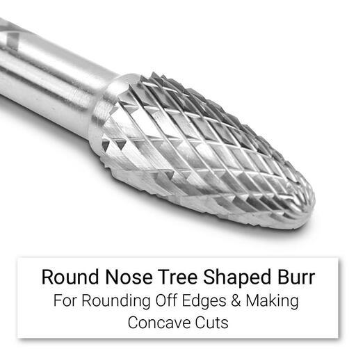 Xtorque X5CRBS 5pce 1/4" Tungsten Carbide Rotary Burr Set – image 5
