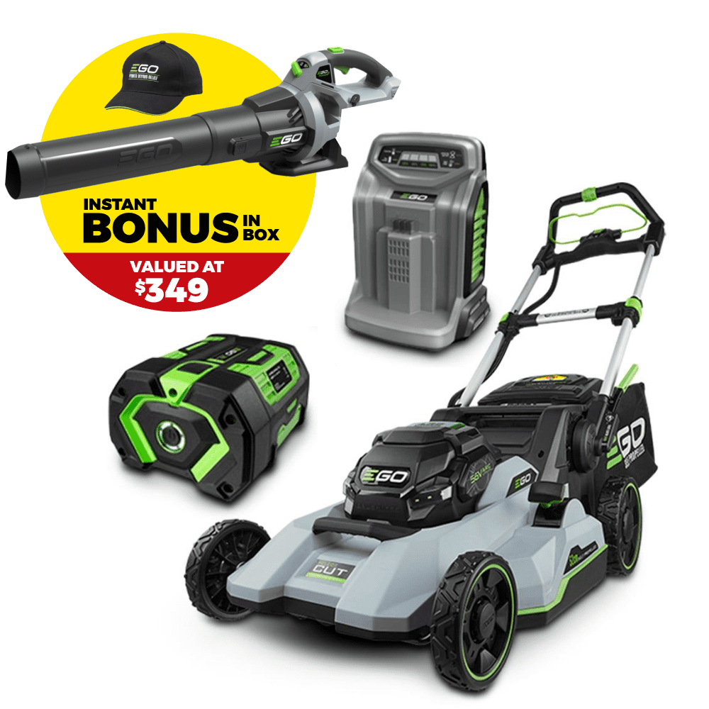 EGO LMLB2135E-SP 56V 7.5Ah ARC-Lithium Cordless Brushless Power+ 52cm Self-Propelled Mower Combo Kit With Cordless Brushless Blower