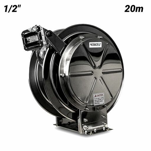 Retracta FMATP1220N-01-SS 1/2" Air/Water Bare Reel SS 20m Capacity