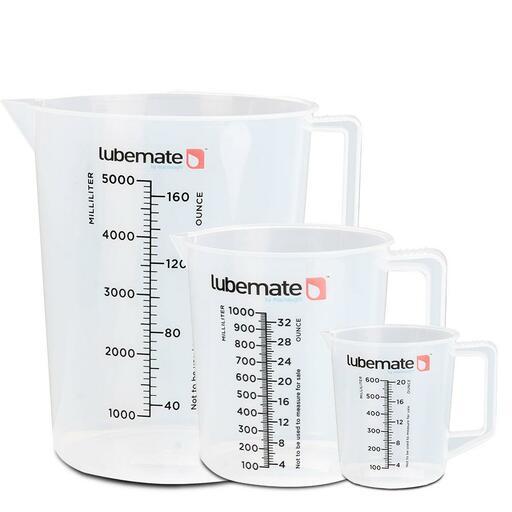 Lubemate L-MJCOMBO1 3-Pack 600ml, 1L & 5L Measuring Jug Set