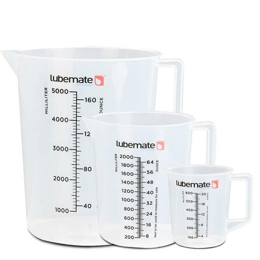 Lubemate L-MJCOMBO2 3-Pack 600ml, 2L & 5L Measuring Jug Set