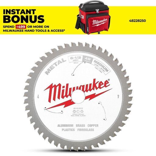 Milwaukee 48408315 165mm (6-1/2") 48T Medium Metal Circular Saw Blade