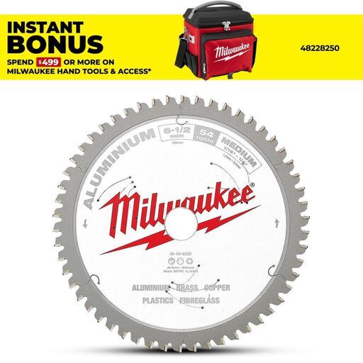 Milwaukee 48408320 165mm (6-1/2") 54T Aluminium Circular Saw Blade