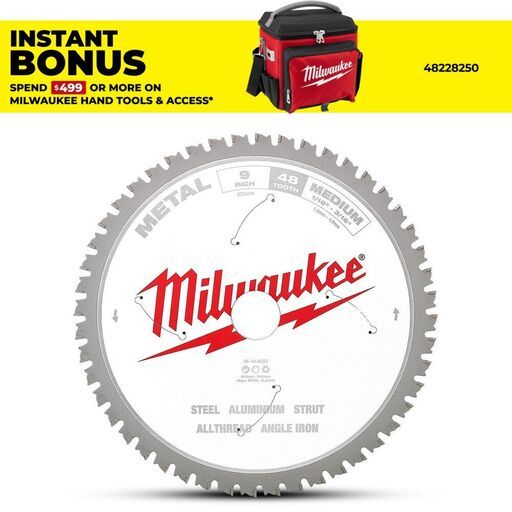 Milwaukee 48408255 230mm (9") 48T Medium Metal Circular Saw Blade