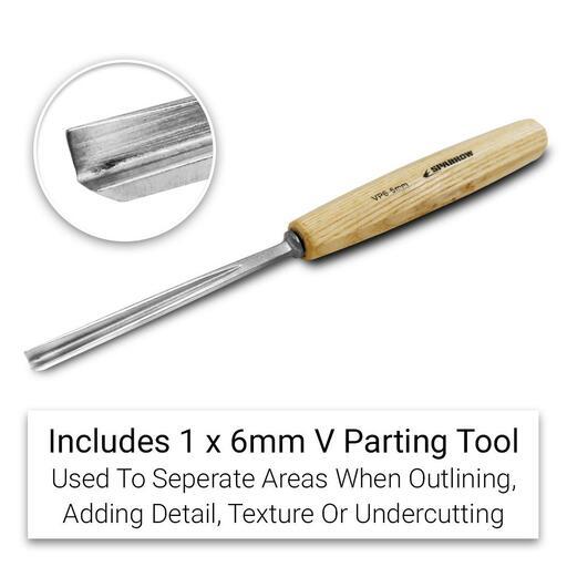 Sparrow S12WCS 12pce CRV Wood Carving Chisel Set – image 12