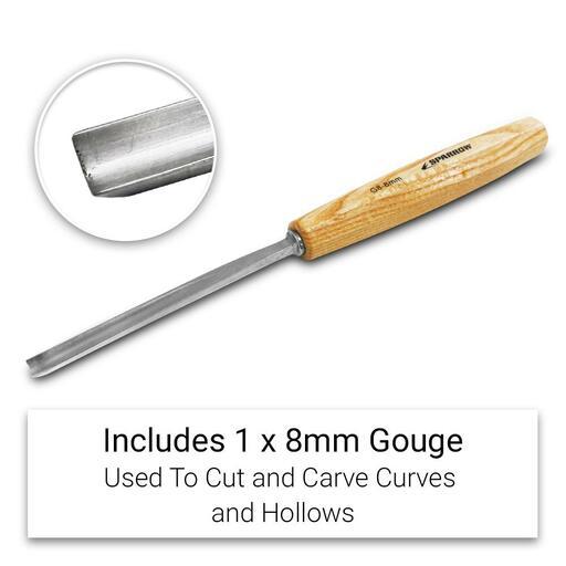 Sparrow S12WCS 12pce CRV Wood Carving Chisel Set – image 13