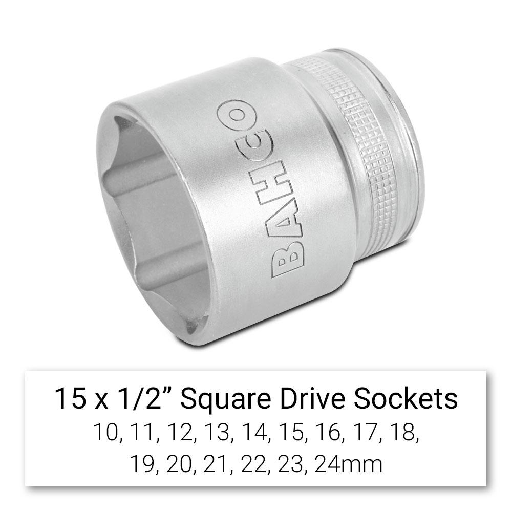 Bahco S71MIX 71pce 1/2" Square Drive Metric Socket Tool Set