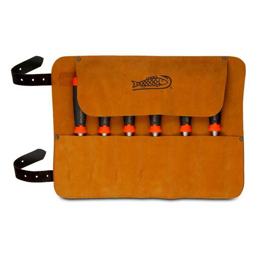 Bahco 434-S6-LR 6pce Splitproof Chisel Set With Leather Roll Pouch – image 3