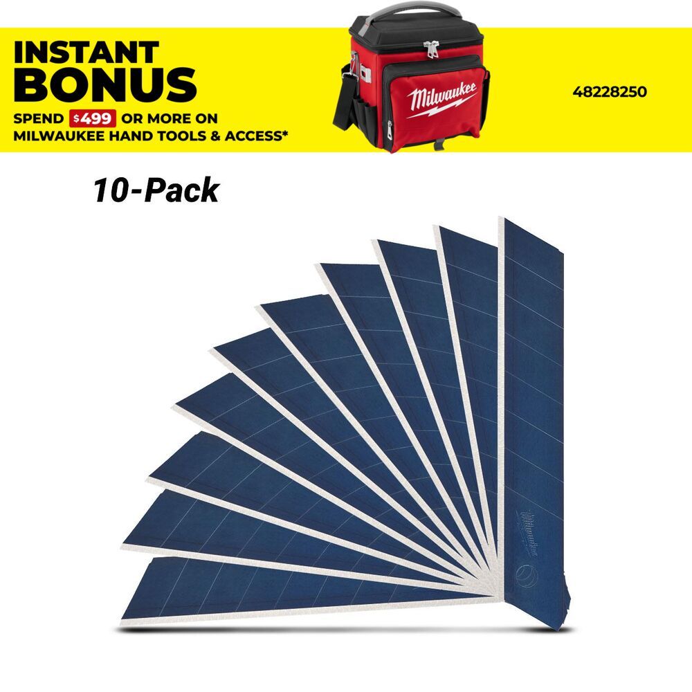 Milwaukee 48229118 10-Pack 18mm Precision Snap-Off Blades – image 1