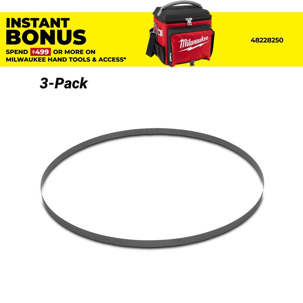 Milwaukee 48390572 3-Pack 686mm 18TPI Sub-Compact Portable Band Saw Blade – image 1