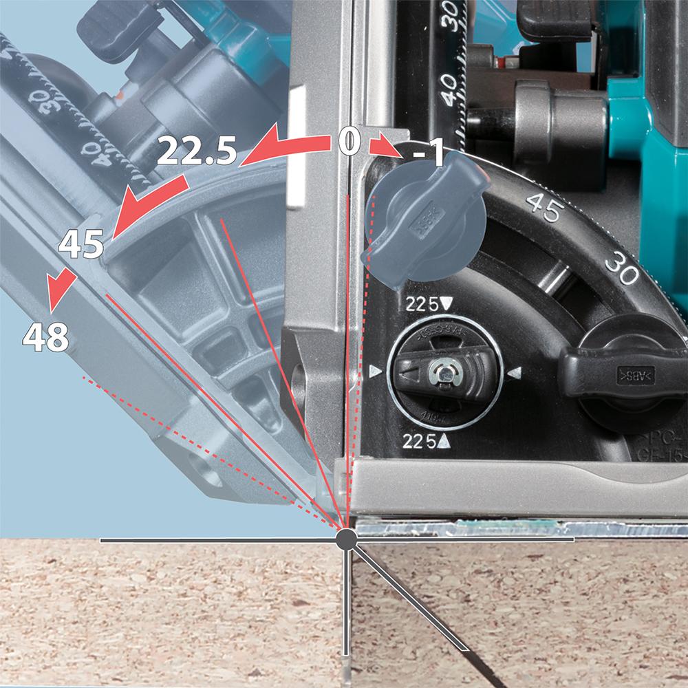 Makita SP001GM201 40V Max 4.0Ah Li-ion XGT 166mm (6-1/2") Cordless Brushless AWS Plunge Cut Saw Combo Kit – image 5