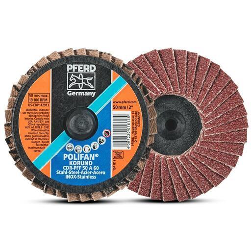 PFERD 47202528 10-pack 50mm (2") 60 Grit CombiDisc Polyfan Aluminium Oxide Mini Flap Disc – image 2