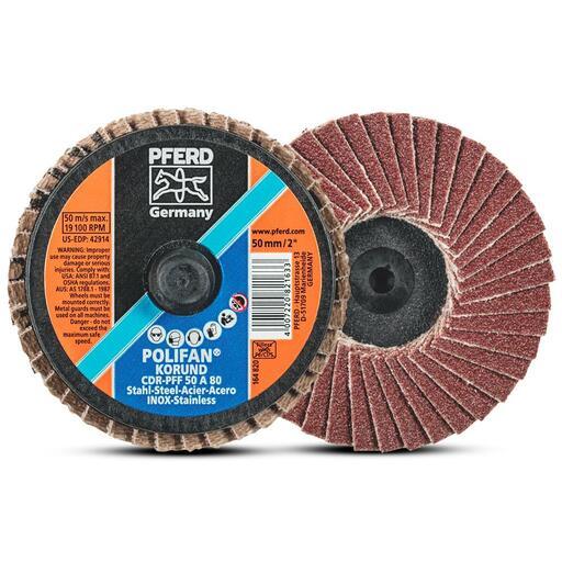 PFERD 47202090 10-pack 50mm (2") 80 Grit CombiDisc Polyfan Aluminium Oxide Mini Flap Disc – image 2