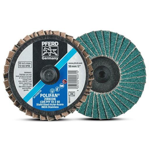 PFERD 47202126 10-pack 50mm (2") 60 Grit CombiDisc Polyfan Zirconia Alumina Z Flap Disc – image 2