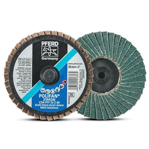 PFERD 47202533 10-pack 50mm (2") 80 Grit CombiDisc Polyfan Zirconia Alumina Z Flap Disc – image 2