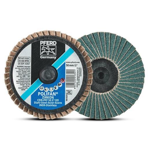 PFERD 47202534 10-pack 50mm (2") 120 Grit CombiDisc Polyfan Zirconia Alumina Z Flap Disc – image 2