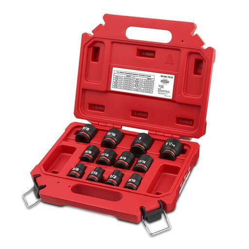 Milwaukee 49667010 Shockwave 1/2" Drive 12pce SAE Standard 6 Point Impact Socket Set – image 2