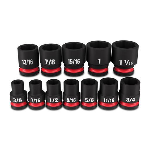 Milwaukee 49667010 Shockwave 1/2" Drive 12pce SAE Standard 6 Point Impact Socket Set – image 4