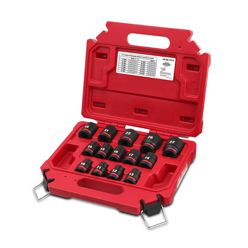 Milwaukee 49667013 Shockwave 1/2" Drive 14pce Metric Standard 6 Point Impact Socket Set – image 2