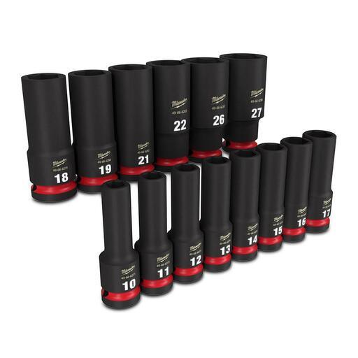 Milwaukee 49667014 Shockwave 1/2" Drive 14pce Metric Deep 6 Point Impact Socket Set – image 5