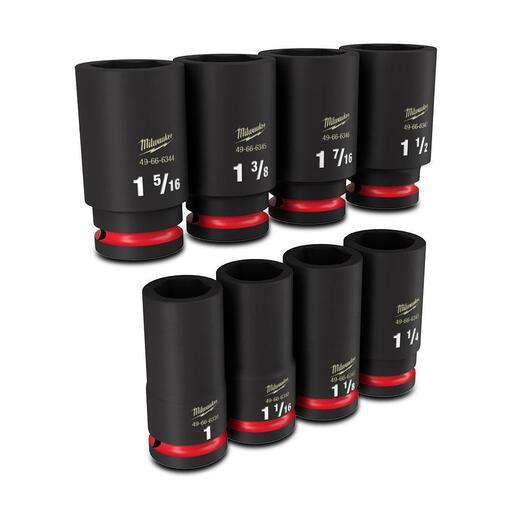 Milwaukee 49667018 Shockwave 3/4" Drive 8pce SAE Deep 6 Point Impact Socket Set – image 5