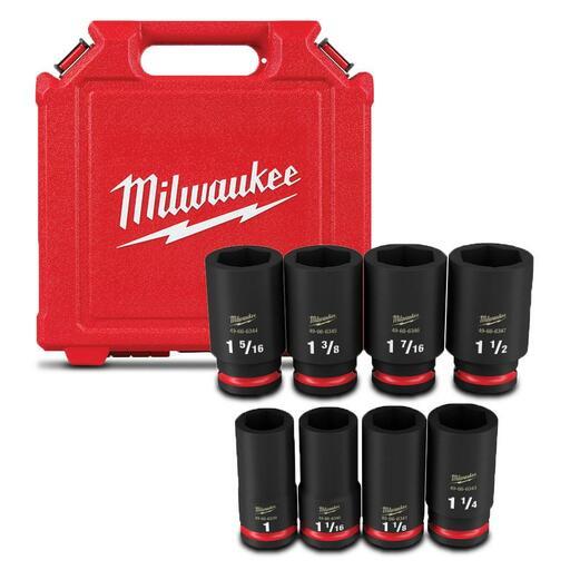 Milwaukee 49667018 Shockwave 3/4" Drive 8pce SAE Deep 6 Point Impact Socket Set – image 6
