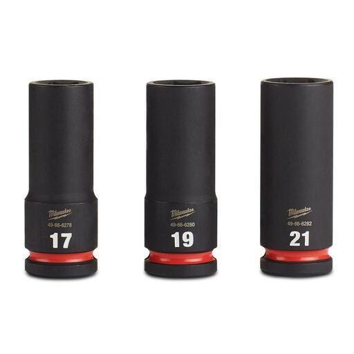 Milwaukee 49667025 Shockwave 1/2" Drive 3pce Metric Deep 6 Point Impact Socket Set – image 4