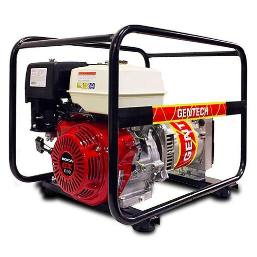 Gentech EP7000HSR 7kVA Single Phase Recoil Start Generator - Powered By Honda