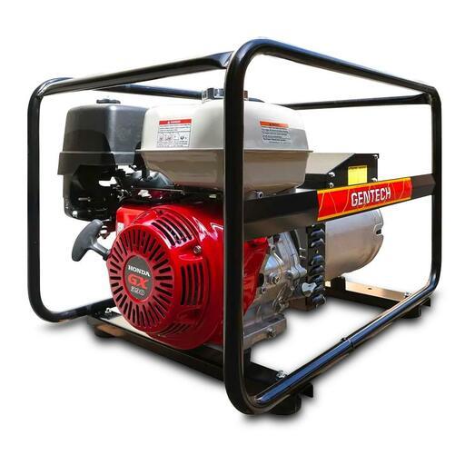 Gentech EP8000HCRA 8kVA Single Phase Recoil Start AVR Petrol Generator - Powered By Honda
