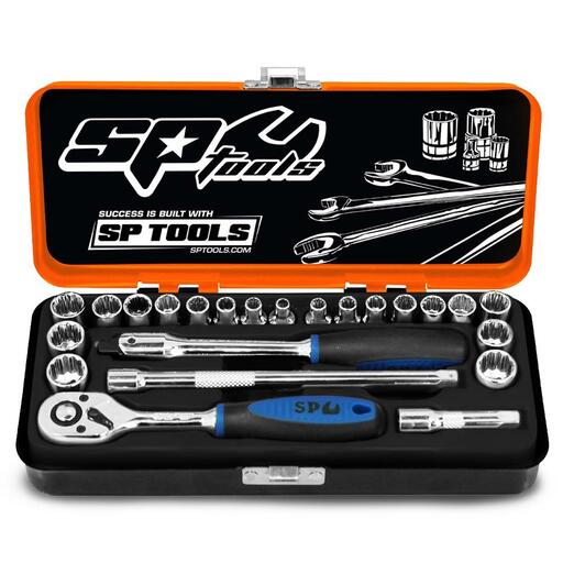 SP Tools SP20100 23pce 1/4" Drive 12 Point Metric/SAE Socket Set