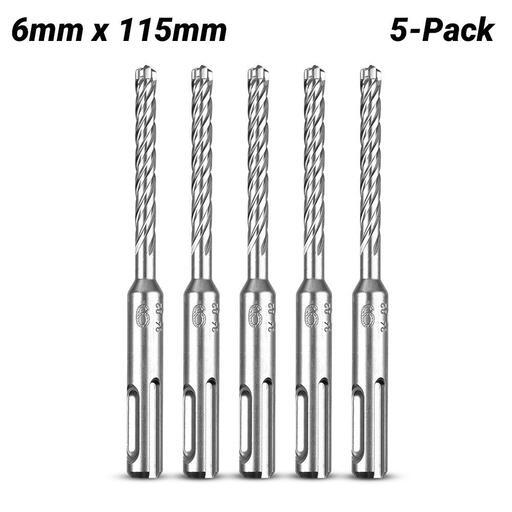 Milwaukee 4932478530 5-Pack 6mm x 115mm SDS Plus 4 Cutter – image 2