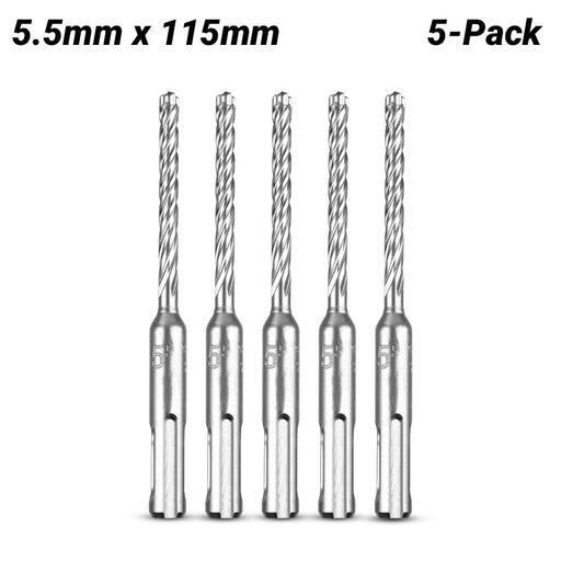 Milwaukee 4932479670 5-Pack 5.5mm x 115mm SDS Plus 4 Cutter – image 2