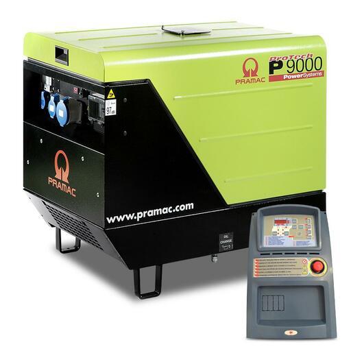 Pramac P9000 + PY000A0000S 8.8kVA Single Phase Electric Start Silenced Diesel Generator with AMF