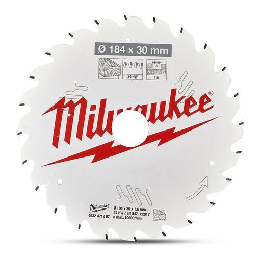 Milwaukee 4932471297 184mm (7-1/4") x 30mm 24T Framing Circular Saw Blade – image 2