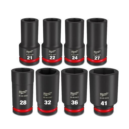 Milwaukee 49667055 8pce Shockwave 3/4" Drive Metric Deep 6 Point Impact Socket Set – image 2