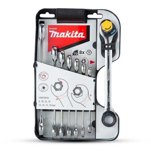 Makita B-65523 8pce Metric Double Ratchet Wrench Set