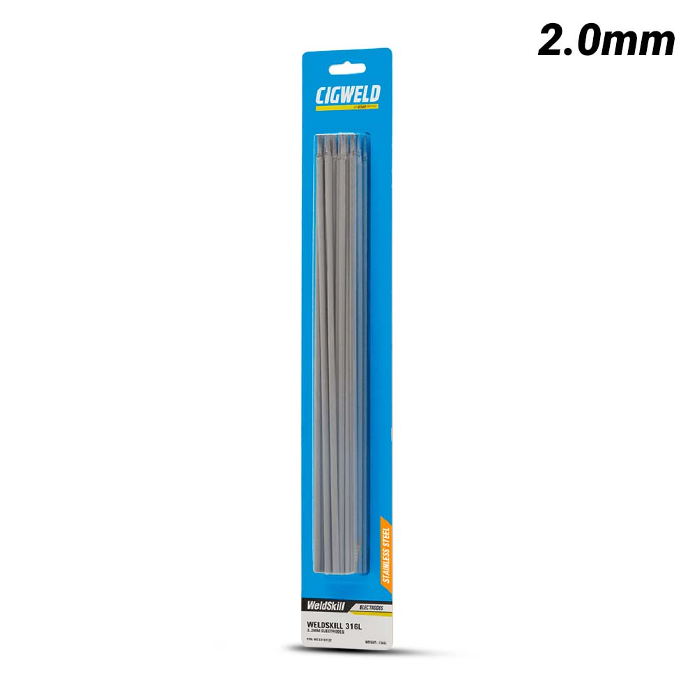Cigweld WES316020 10-Pack 316L 2.0mm Weldskill Stainless Steel Electrode – image 1