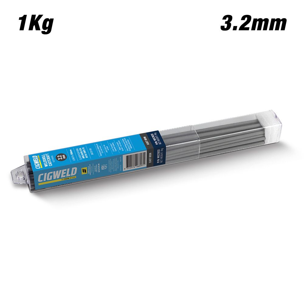 Cigweld WEC1032 1kg 3.2mm x 350mm BlueStrike CastCraft Electrodes – image 1