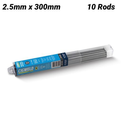 Cigweld WEC0225 10-Pack 2.5mm x 300mm BlueStrike CastCraft Electrodes