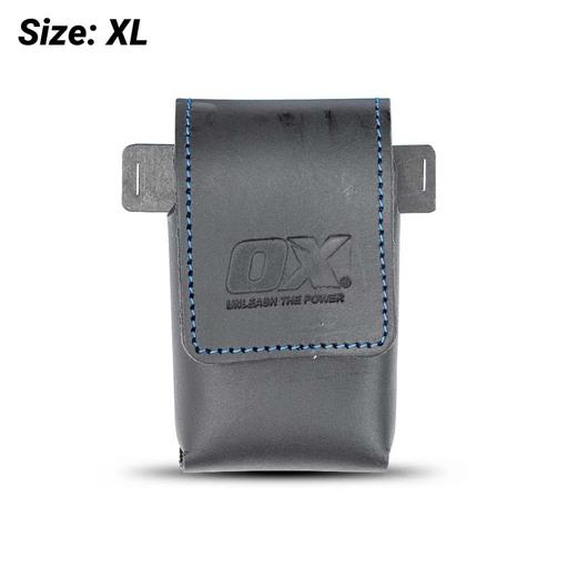 OX Tools OX-T265709 Black Leather Trade Mobile Phone Holder - XL
