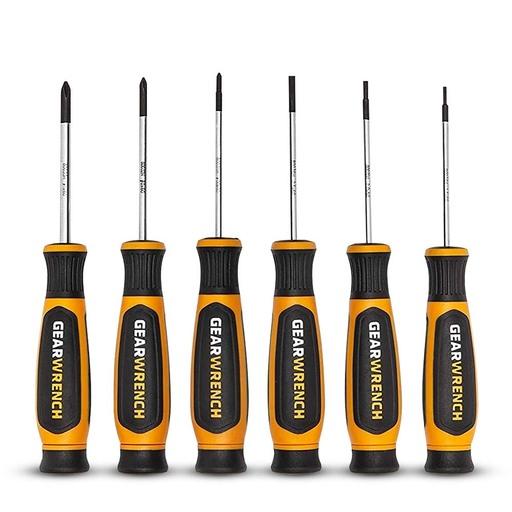GEARWRENCH 80055H 6pce Tri-Lobe Dual Material Mini Screwdriver Set