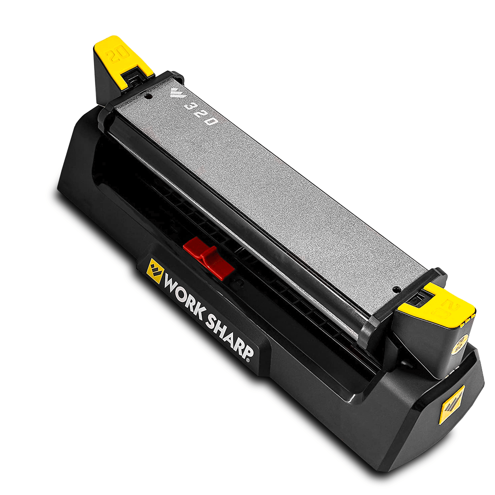 Work Sharp WSBCHBSS-I Benchstone Knife Sharpener with Tri-Brasive & Pivot-Response – image 1