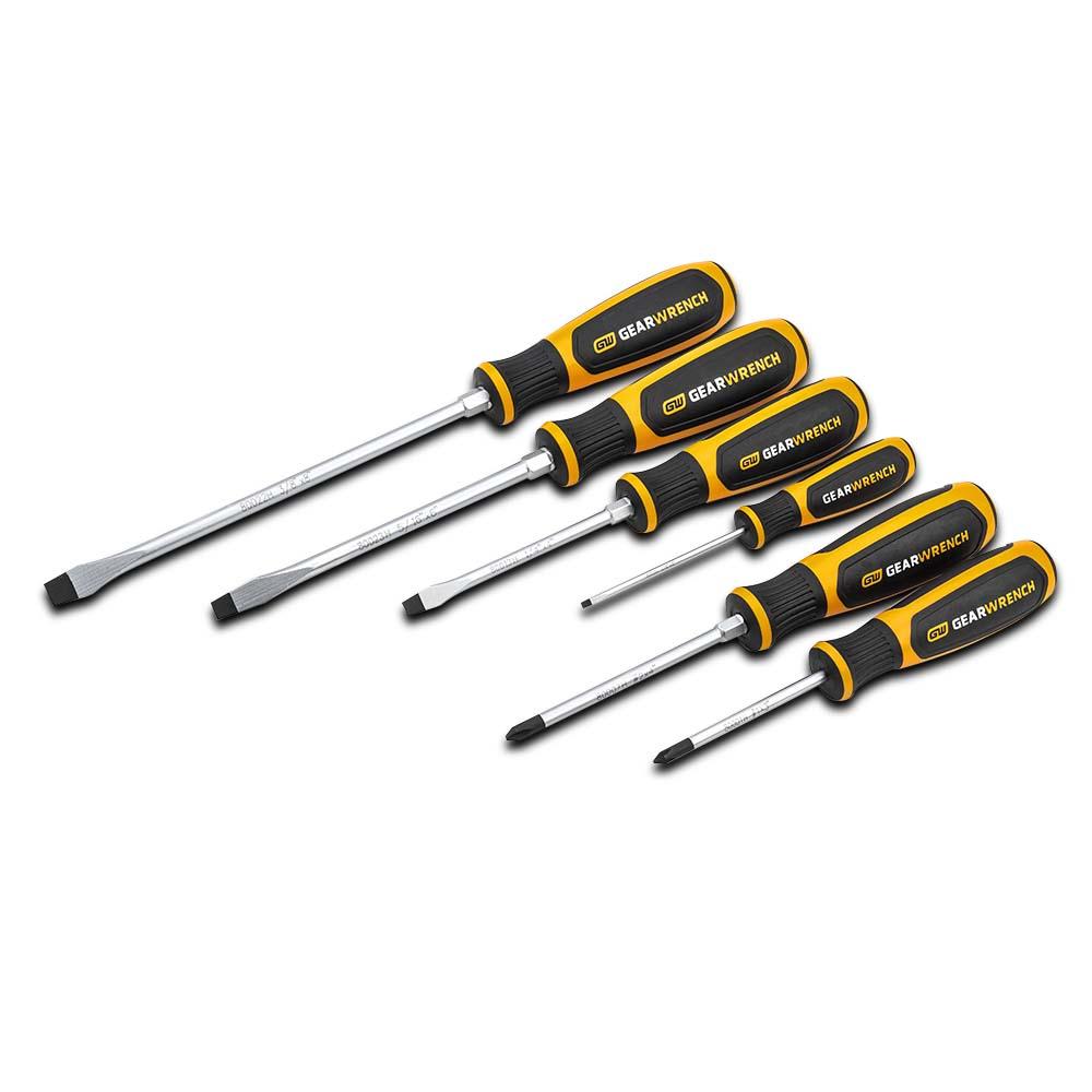 GEARWRENCH 80050H 6pce Phillips/Slotted Dual Material Screwdriver Set
