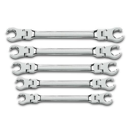 GEARWRENCH 81910 5pce Flex Head Flare Nut SAE Wrench Set