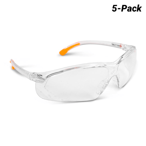 Raptor MG97C-5P 5-Pack Ultra Protection Safety Glasses with Clear Lens