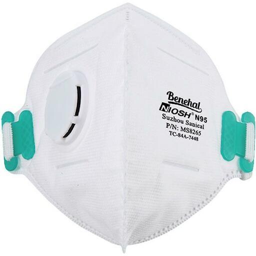 Benehal 8265 10-Pack NIOSH N95 Valved - 4 Layer High Filtration Face Mask Respirators