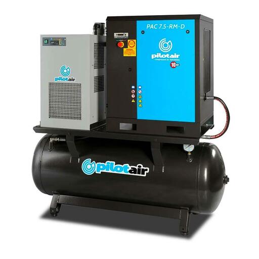 Pilot Air PAC 7.5-RM-D-500 7.5kW Full Feature Fixed Speed Rotary Screw Compressor 