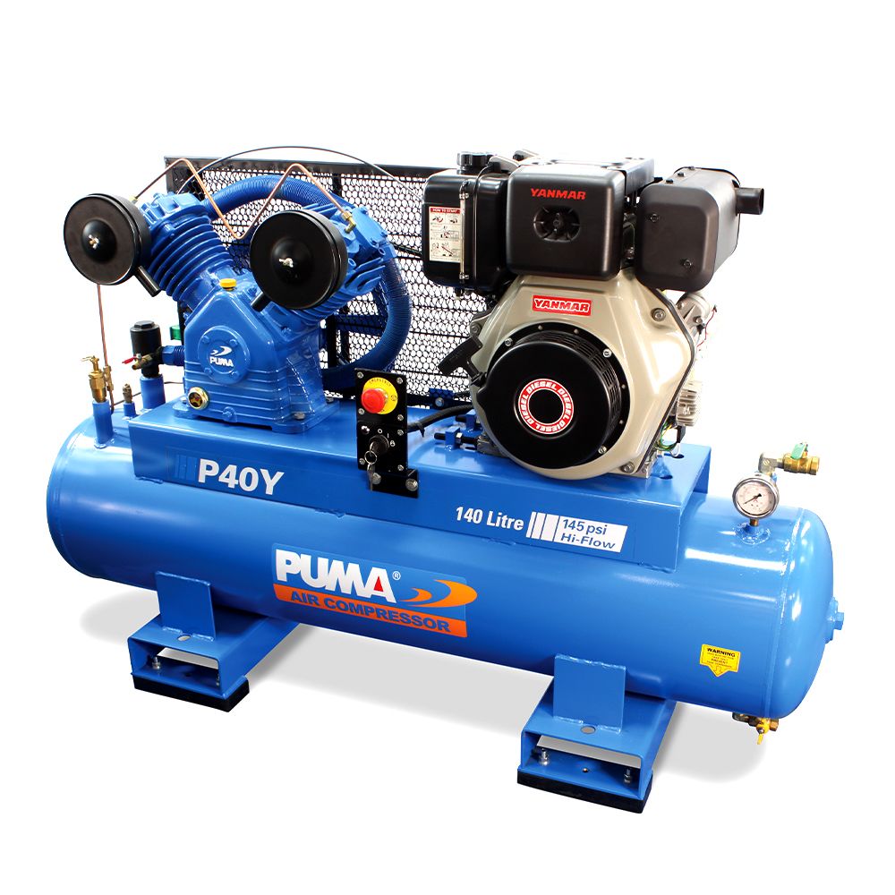 PUMA Air Compressor PU P40Y ES 10HP 805L/min Diesel Electric Start Compressor – image 3